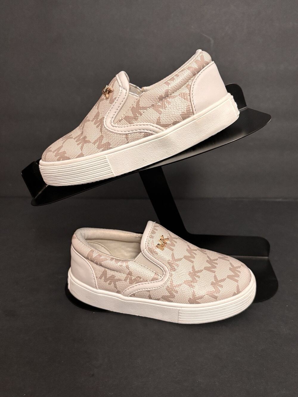 Michael By Michael Kors Shoes Toddler Sz 8 Slip On Sneakers White Logo